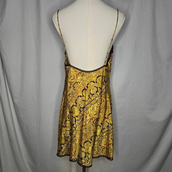 Vintage Val Mode Satin & Lace Slip Dress M 90s Y2K Coquette Lingerie Nightgown - Picture 6 of 12